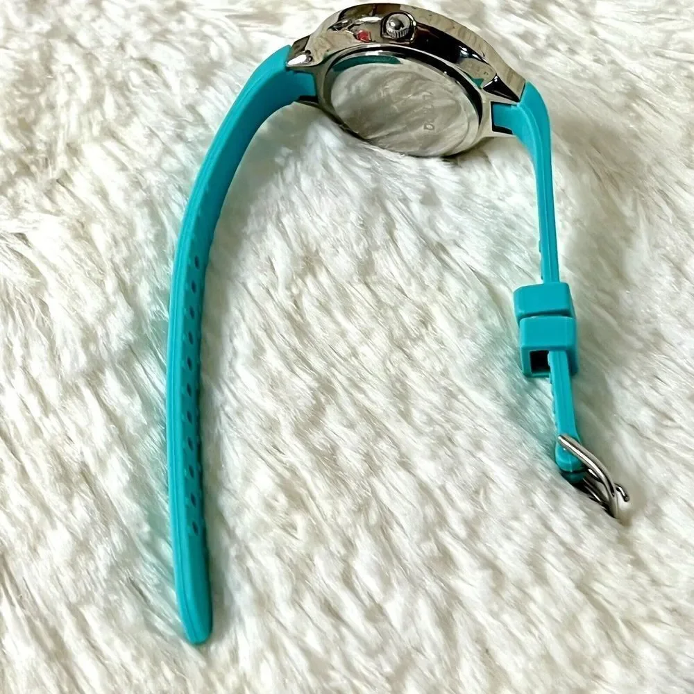 RUMBA TIME for American Eagle Outfitters Women's Watch Teal /Aqua Silicone Band